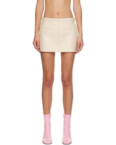 Courreges Off-white A-line Miniskirt - Multicolour