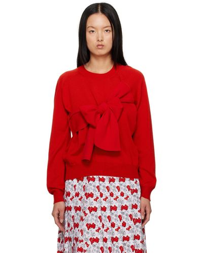 Tao Comme Des Garçons Bow Sweater - Red