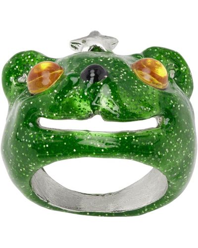 Collina Strada Princess Bear Ring - Green
