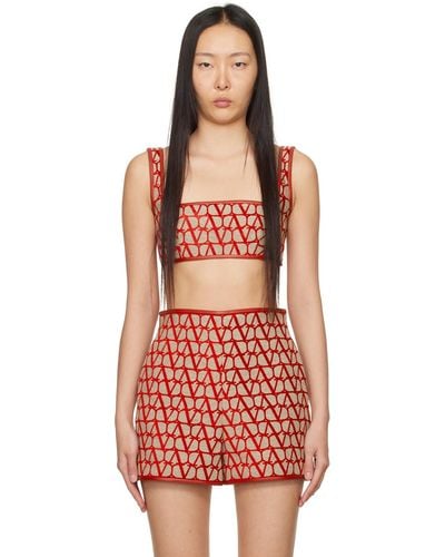 Valentino Square Neck Top - Orange