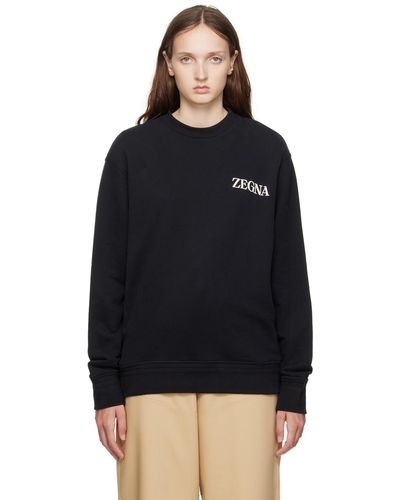 Zegna Black Crewneck Sweatshirt