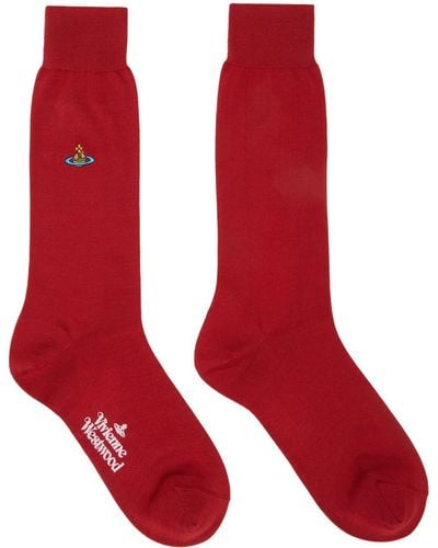 Vivienne Westwood Red Plain Socks