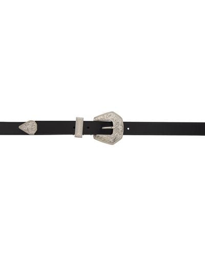 Balmain Leather Western Belt - Black