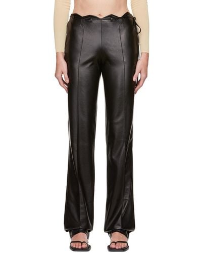 AYA MUSE Lavalle Faux-leather Pants - Black