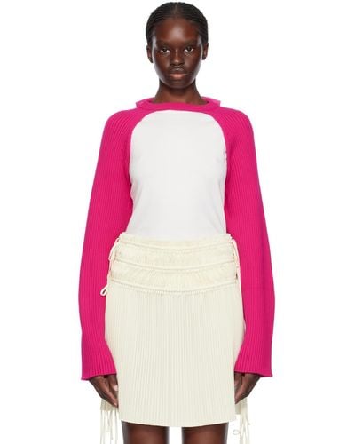 Helmut Lang Rib Sweater - Pink