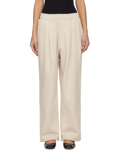 DUNST Drawstring Lounge Trousers - Natural