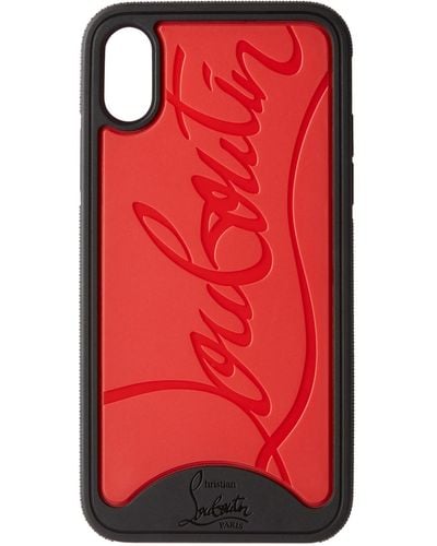 Christian Louboutin Loubiphone Embossed Pvc Iphone X And Xs Case - Red