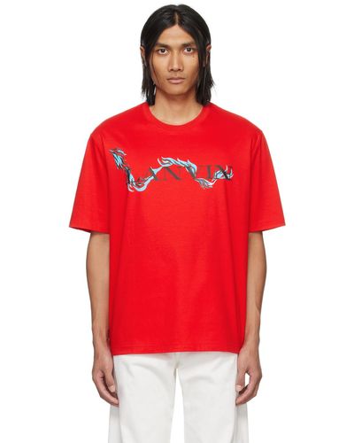 Lanvin Red Printed T-shirt