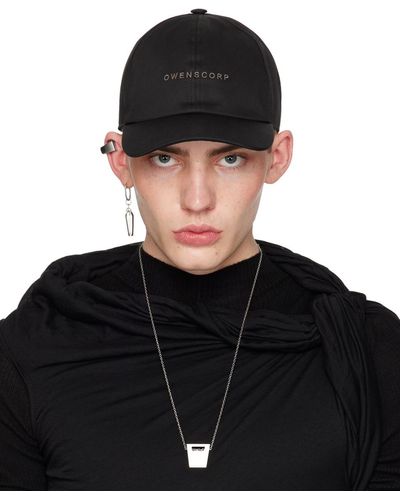 Rick Owens Casquette de baseball 'owenscorp' noire