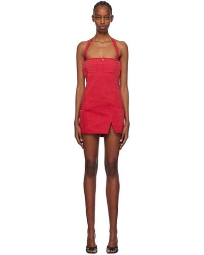 Dion Lee x Braid reflective dress - Red