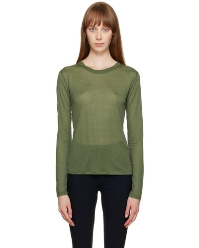 Baserange Crewneck Long Sleeve T-shirt - Green