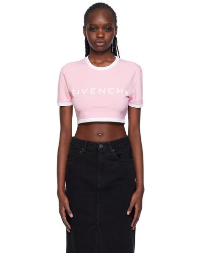 Givenchy Pink Cropped T-shirt - Multicolour