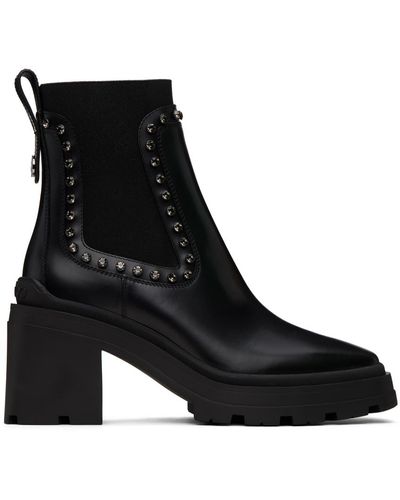 Jimmy Choo Veronique 80mm Leather Boots - Black