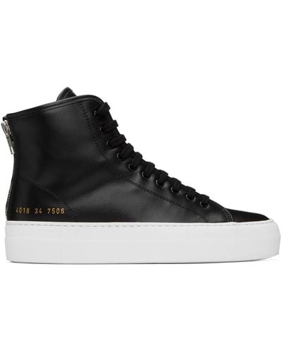 Common Projects Black Tournament Super High Trainers
