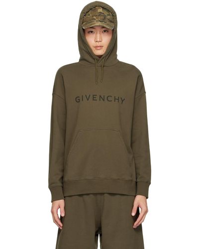 Givenchy Pull à capuche archetype kaki - Vert