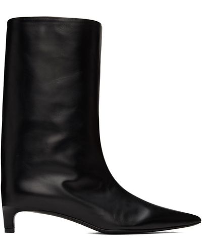 Jil Sander Bottes noires à bout pointu