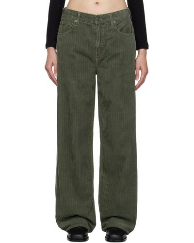 Agolde Green Low Slung baggy Trousers