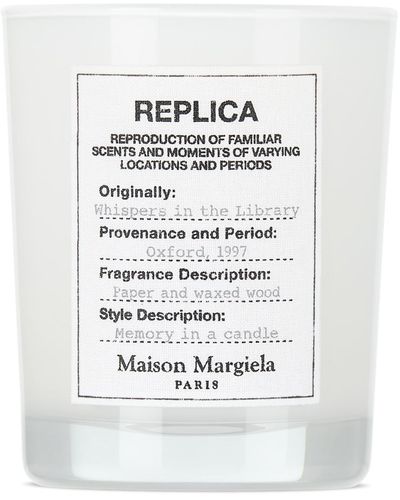 Maison Margiela Replica Whispers In The Library キャンドル 165 G - ホワイト