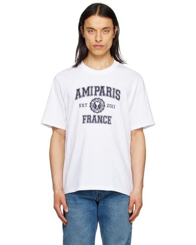 Ami Paris ロゴ Tシャツ - ホワイト