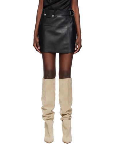 Nanushka Susan Leather Miniskirt - Black