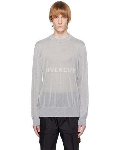 Givenchy グレー リフレクティブ セーター - ブラック