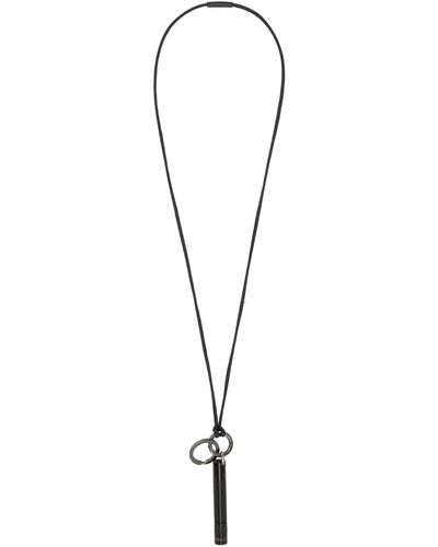 Lemaire Maglite Leather Necklace - Black