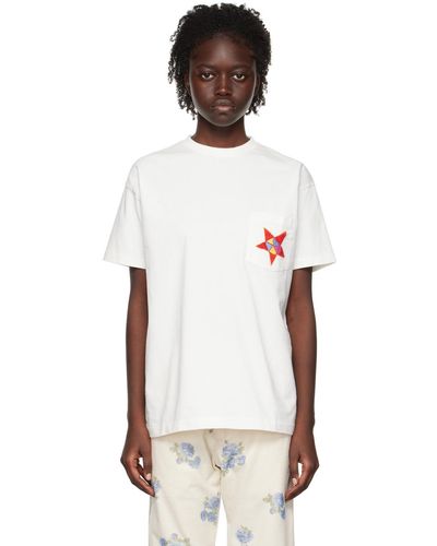 Bode Star Pocket T-shirt - White