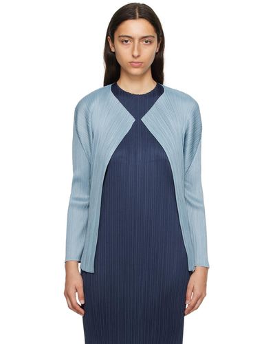 Pleats Please Issey Miyake Cardigan monthly colors august bleu