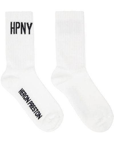 Heron Preston White 'hpny' Socks