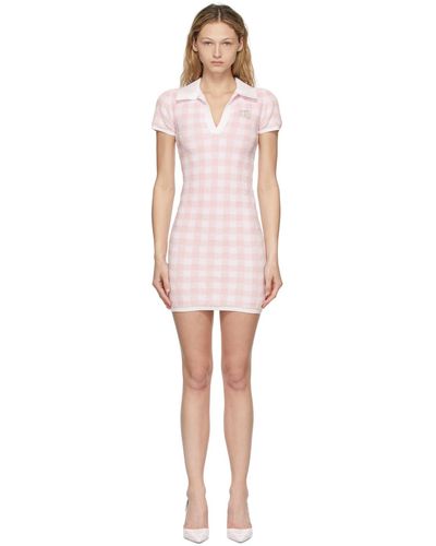 T By Alexander Wang Pink Gingham Polo Dress