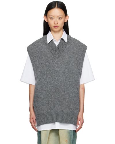 Maison Margiela Gilet étagé gris