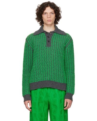 Bottega Veneta Green Sweater Polo