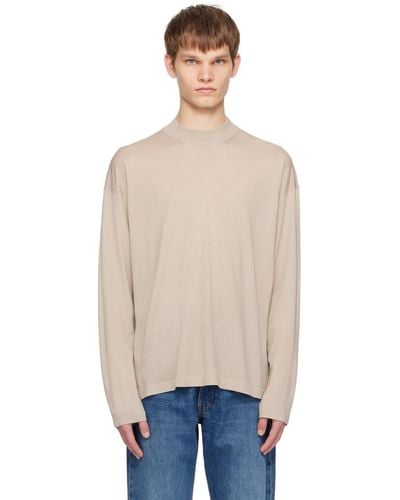 The Row Taupe Delsie Turtleneck - Blue