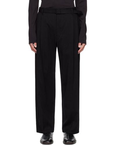 Lemaire Black Belted Easy Trousers