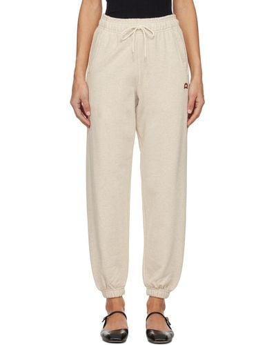 DUNST Drawstring Lounge Trousers - Natural