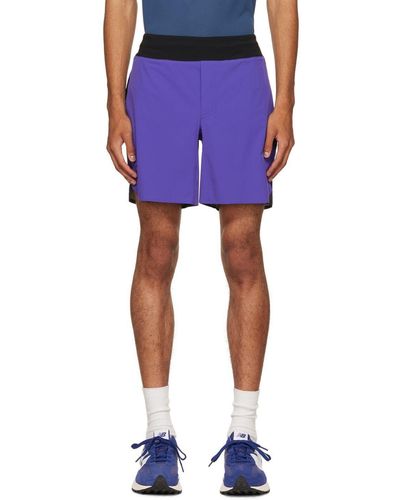 On Black & Purple Lightweight Shorts