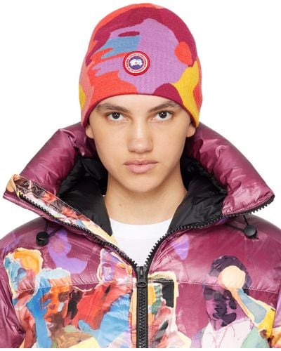 Canada Goose Multicolour Kidsuper & Nba Edition Embroidered Beanie - Pink
