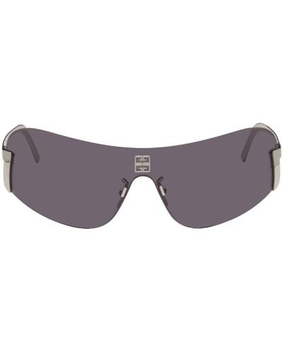 Givenchy Silver Rimless Sunglasses - Black