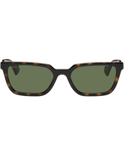 Gucci Tortoiseshell Cat-eye Sunglasses - Green