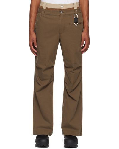C2H4 Pantalon étagé brun - Neutre