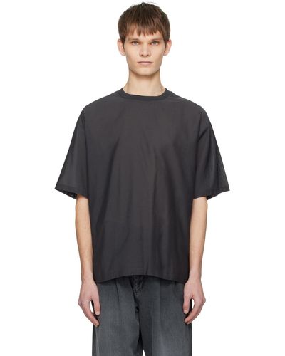 Attachment Panelled T-shirt - Black