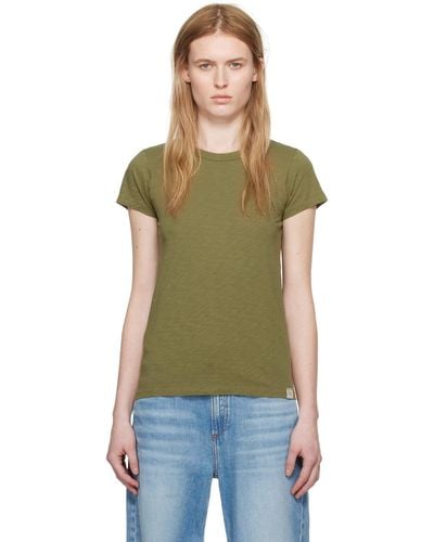 Rag & Bone Ragbone カーキ The Slub Tシャツ - マルチカラー