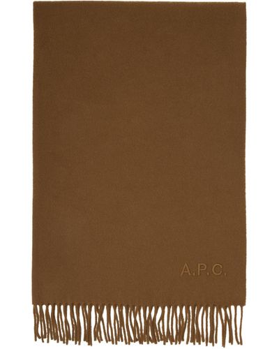 A.P.C. . Brown Ambroise Scarf