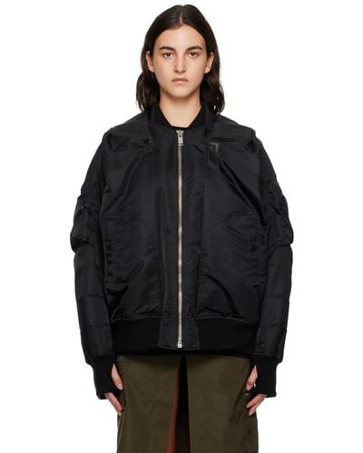 Undercover Insulated Bomber Jacket - Black