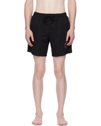Burberry Printed Swim Shorts - Black