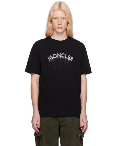 Moncler ロゴプリント Tシャツ - ブラック