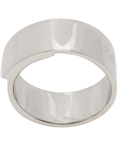 A.P.C. . Silver Charly Fine Ring - White