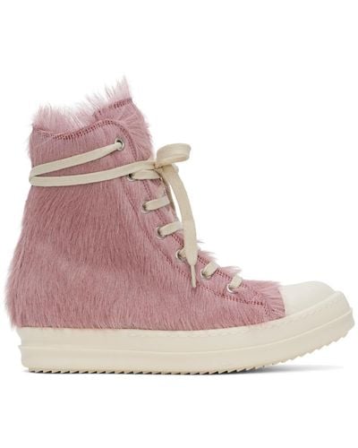 Rick Owens Unshaved Trainers - Pink
