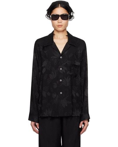Anna Sui Chemise noire exclusive à ssense