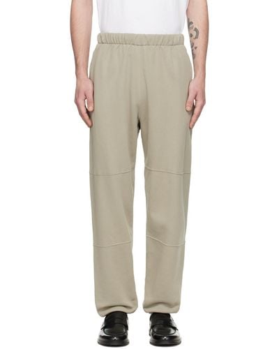 Lady White Co. Lady Co. Taupe Panel Lounge Trousers - Natural